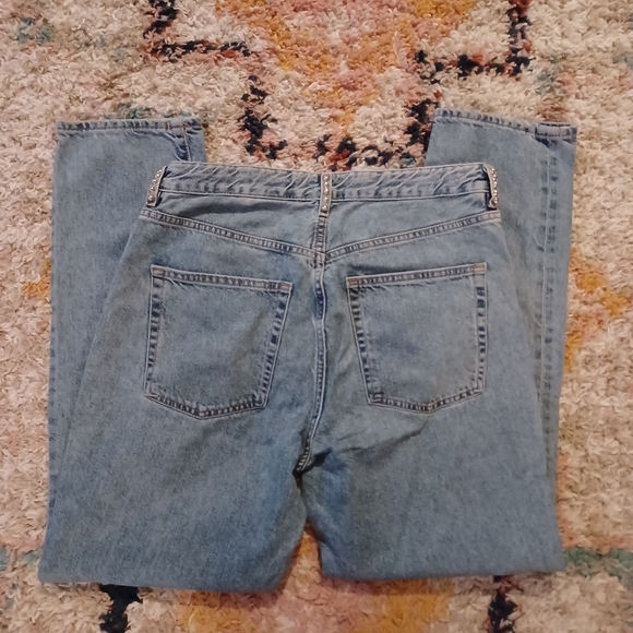 H&M Studded Jeans • Vintage Fit • Straight Leg • Button Fly • Size 32 - Picture 5 of 10
